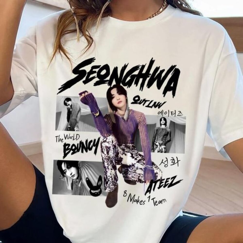 Seonghwa ATEEZ World Tour “Fantasy” Vintage K-Pop T-Shirt